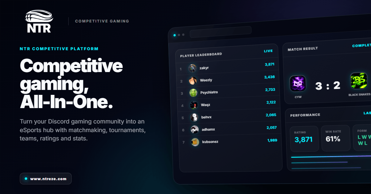 NTR competitive gaming platform